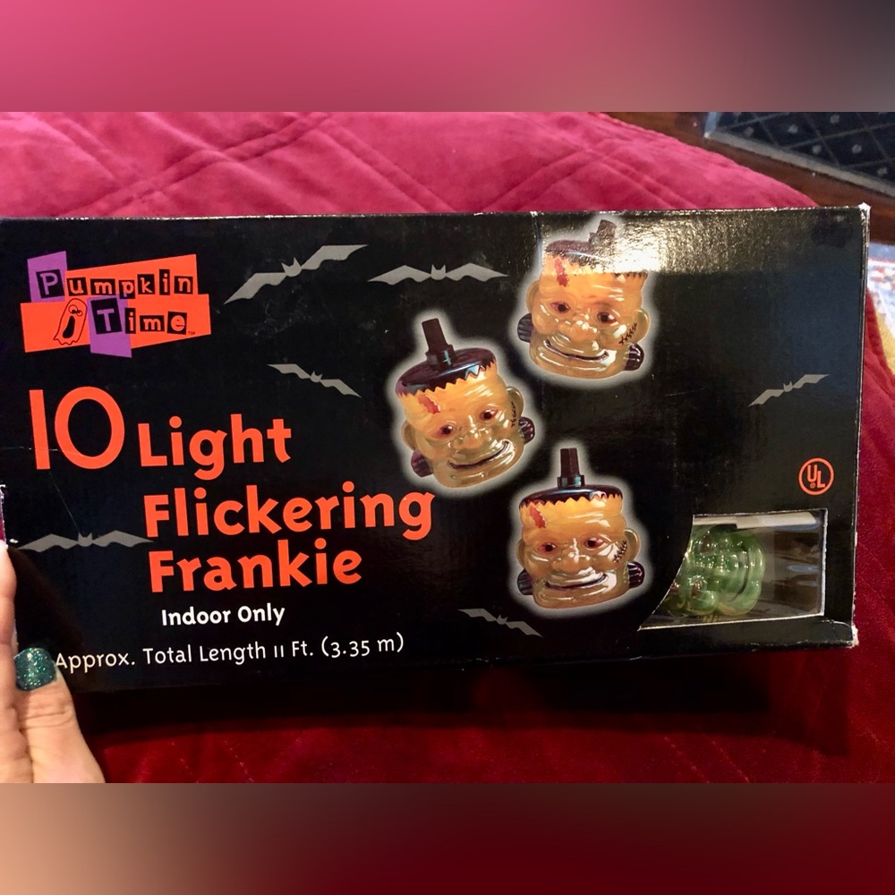 Vintage Flickering Frankenstein Halloween Lights